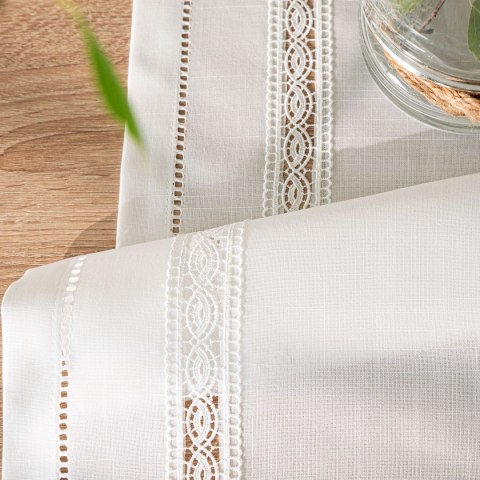 SELVIA Bieżnik z gipiurą, szerokość 38cm x wysokość 160cm, kolor 001 biały 250200/KSP/L01/038160/1