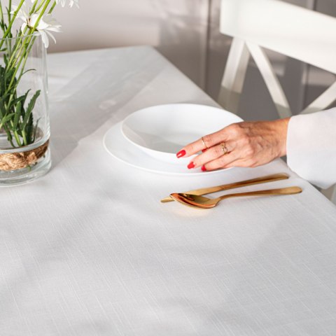 SELVIA Obrus z gipiurą, szerokość 140cm x wysokość 180cm, kolor 001 biały 250200/KSP/L01/140180/1