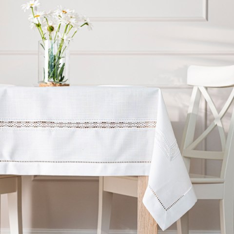 SELVIA Obrus z gipiurą, szerokość 140cm x wysokość 220cm, kolor 001 biały 250200/KSP/L01/140220/1