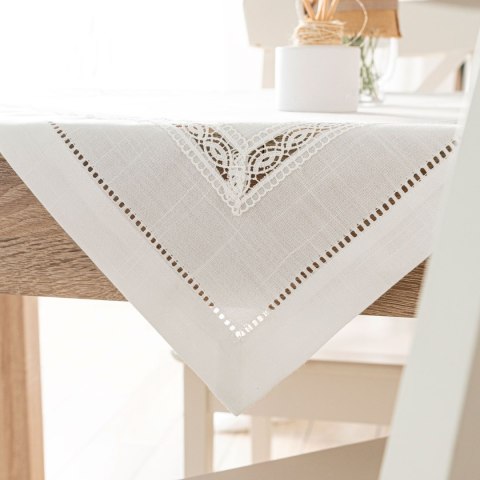 SELVIA Serweta z gipiurą, szerokość 85cm x wysokość 85cm, kolor 001 biały 250200/KSP/L01/085085/1