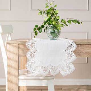 SERENA Bieżnik z gipiurą, szerokość 38cm x wysokość 140cm, kolor 001 biały 202531/KSP/001/038140/1