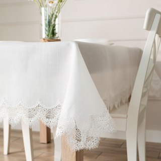 SERENA Obrus z gipiurą, szerokość 140cm x wysokość 180cm, kolor 001 biały 202531/KSP/001/140180/1