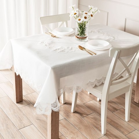 SERENA Obrus z gipiurą, szerokość 140cm x wysokość 180cm, kolor 001 biały 202531/KSP/001/140180/1