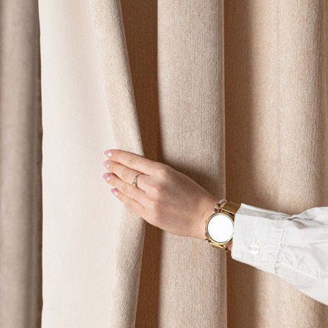 SOFT Zasłona gotowa na przelotkach, szerokość 140cm x wysokość 260cm, kolor 002 beżowy TD0035/ZGP/002/140260/1