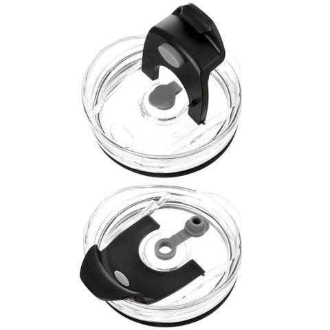 STALOWY KUBEK TERMICZNY TERMOS 1200ml Z RĄCZKĄ I SŁOMKĄ ORION 112284 CZARNY