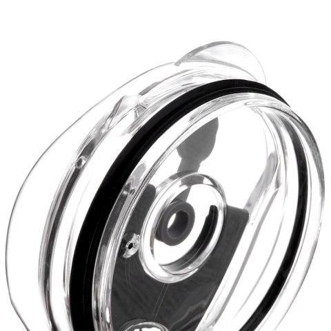 STALOWY KUBEK TERMICZNY TERMOS 1200ml Z RĄCZKĄ I SŁOMKĄ ORION 112284 CZARNY