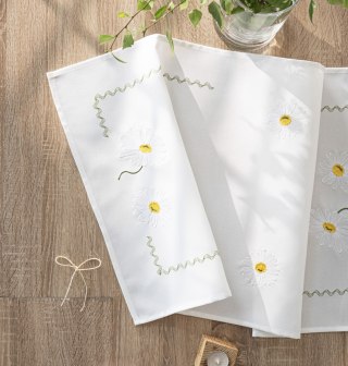 SUMMER Bieżnik z haftem, szerokość 38cm x wysokość 160cm, kolor 001 biały 192037/KSP/L01/038160/1