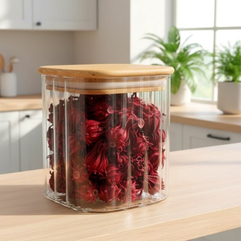 SZKLANY POJEMNIK KUCHENNY NA PRODUKTY SYPKIE 750ml 229251