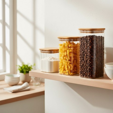 SZKLANY POJEMNIK KUCHENNY NA PRODUKTY SYPKIE 750ml 229251