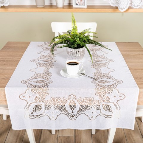 Dzianina żakardowa, szerokość 75cm, kolor biały 001 500415/000/001/000075/1