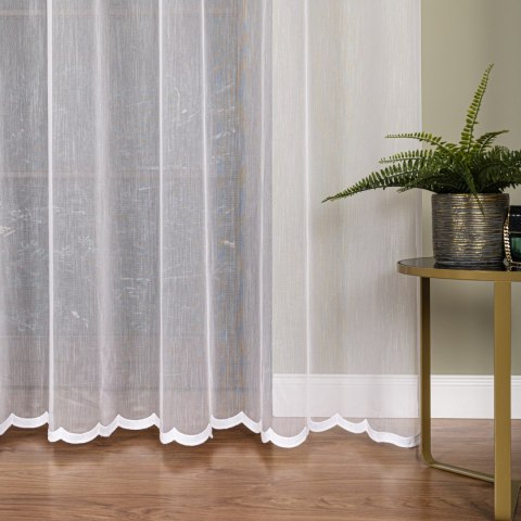 Firanka haftowana na metry FH0050 wysokość 300 cm kolor biały