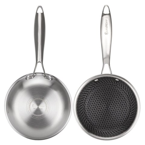 PATELNIA STALOWA 16cm Z POWŁOKĄ PLASTER MIODU E-7543