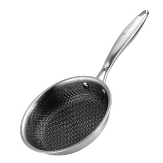 PATELNIA STALOWA 18cm Z POWŁOKĄ PLASTER MIODU E-7544