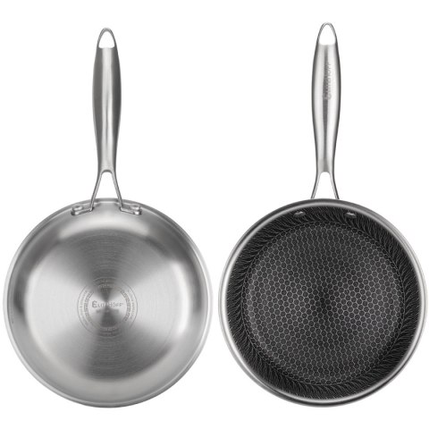 PATELNIA STALOWA 20cm Z POWŁOKĄ PLASTER MIODU E-7545