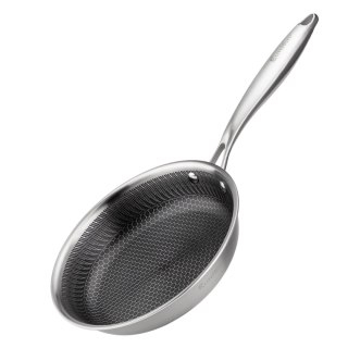 PATELNIA STALOWA 22cm Z POWŁOKĄ PLASTER MIODU E-7546