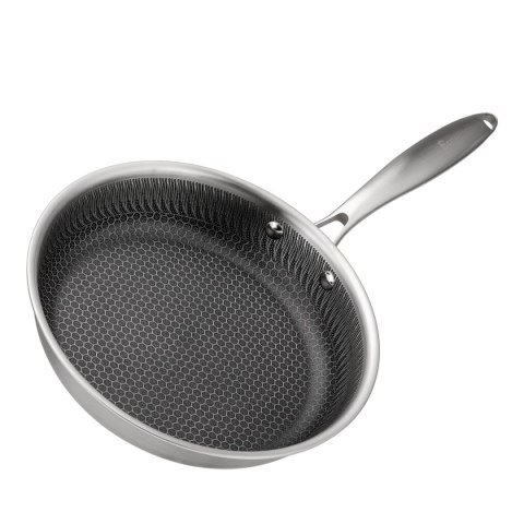 PATELNIA STALOWA 24cm Z POWŁOKĄ PLASTER MIODU E-7547