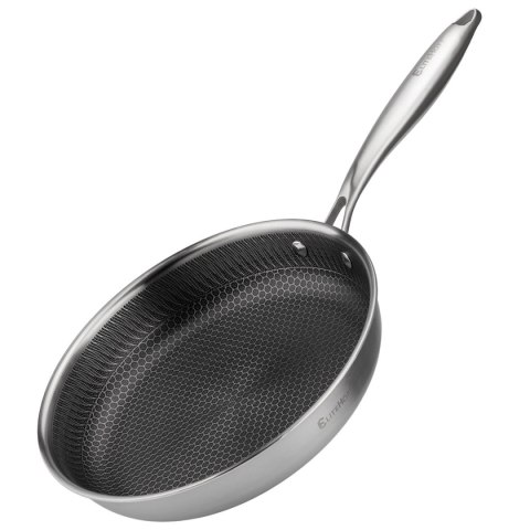 PATELNIA STALOWA 26cm Z POWŁOKĄ PLASTER MIODU E-7548