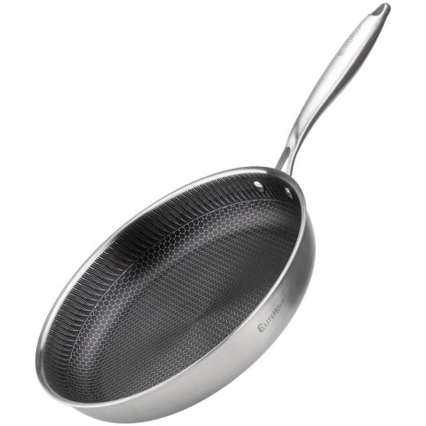 PATELNIA STALOWA 30cm Z POWŁOKĄ PLASTER MIODU E-7550