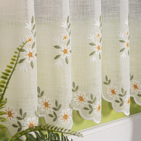 Zazdrostka haftowana w kwiaty, wysokość 40 cm, kolor 010 jasny kremowy 224338/684/010/000040/1