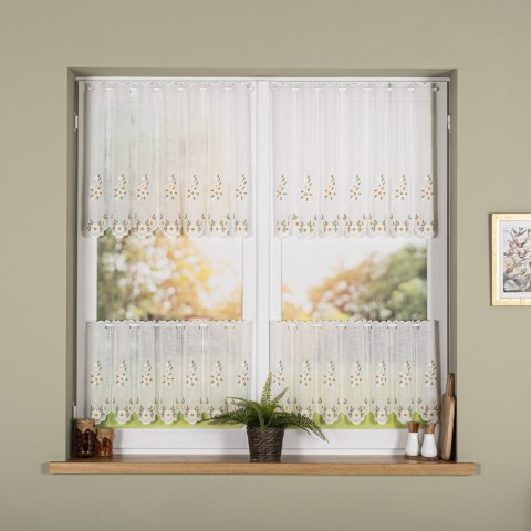 Zazdrostka haftowana w kwiaty, wysokość 60 cm, kolor 010 jasny kremowy 224338/684/010/000060/1