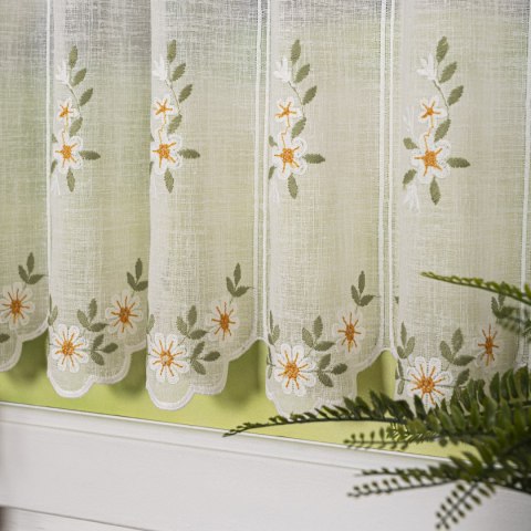 Zazdrostka haftowana w kwiaty, wysokość 60 cm, kolor 010 jasny kremowy 224338/684/010/000060/1