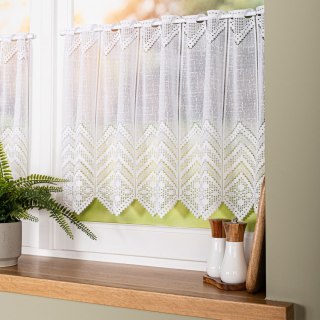 Zazdrostka żakardowa z samym dołem, wysokość 70cm, kolor 001 biały 362870/000/001/000070/1