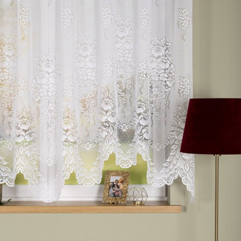 ADELA Firanka żakardowa gotowa, szerokość 300 x wysokość 160cm, kolor 001 biały 361350/FBL/001/300160/1