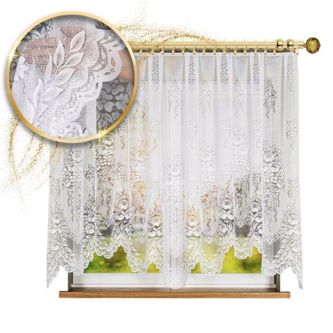 ADELA Firanka żakardowa gotowa, szerokość 300 x wysokość 160cm, kolor 001 biały 361350/FBL/001/300160/1