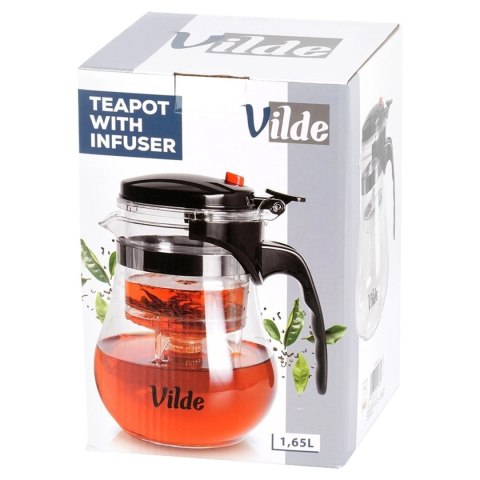 DZBANEK SZKLANY 1,65L Z ZAPARZACZEM SPUSTOWYM DO HERBATY ZIÓŁ 259418