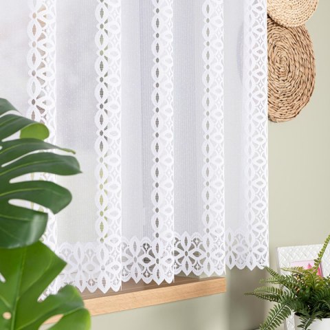 HELENA Firanka żakardowa odpasowana, szerokość 300 x wysokość 160cm, kolor 001 biały S18869/FOP/001/000161/1