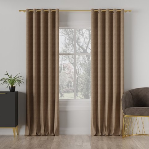 MILAS Tkanina dekoracyjna, wysokość 300cm, kolor 007 ciemny kawowy MILAS0/000/007/000300/1