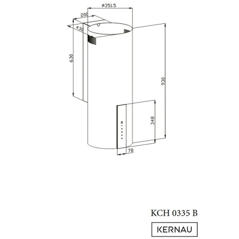 Okap kominowy Kernau KCH 0335 B