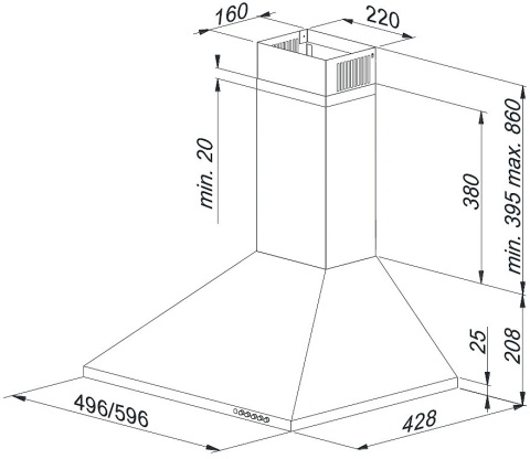 Okap kominowy Kernau KCH 1152.1 B