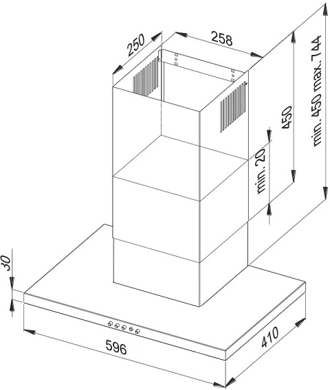 Okap kominowy Kernau KCH 1761.2 X E