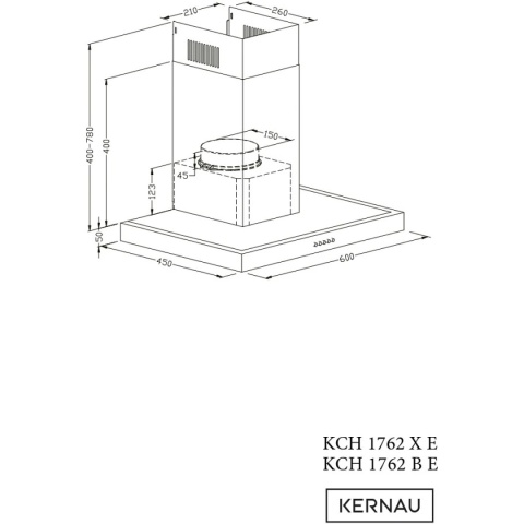 Okap kominowy Kernau KCH 1762 X E