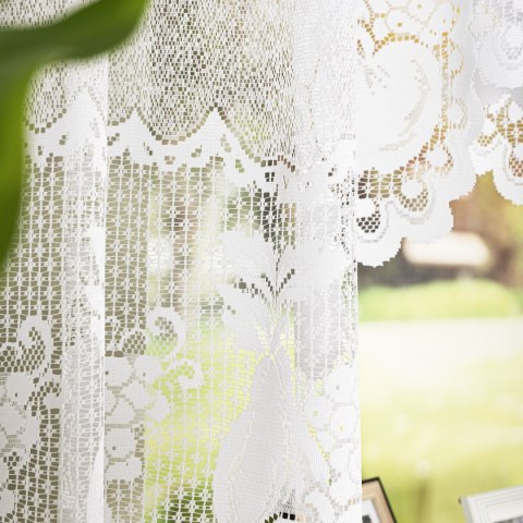 PELAGIA Firanka żakardowa gotowa, szerokość 400 x wysokość 160cm, kolor 001 biały 361250/FBL/001/400160/1