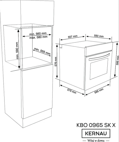 Piekarnik elektryczny Kernau KBO 0965 SK X