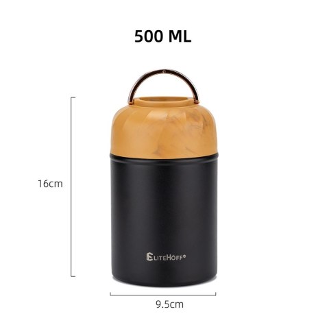 TERMOS OBIADOWY 500ml Z MISKĄ I SKŁADANĄ ŁYŻKĄ E-8249