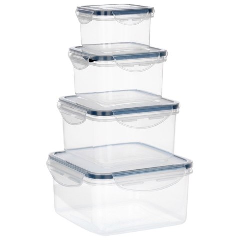 ZESTAW 4 POJEMNIKÓW NA ŻYWNOŚĆ Z POKRYWAMI I USZCZELKAMI 229243