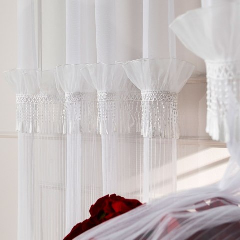 EGRET Firana gotowa na przelotkach, szerokość 140cm x wysokość 250cm, kolor 001 biały 626077/FGP/001/140250/1