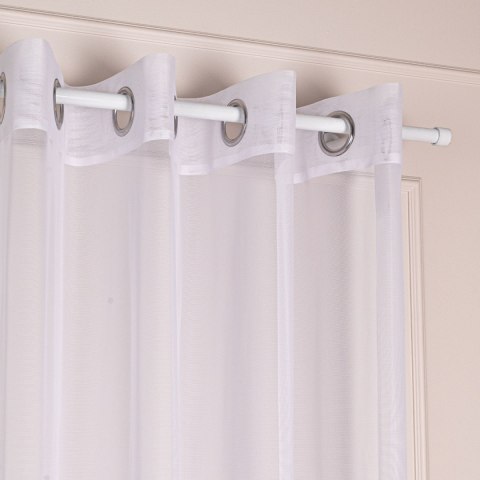 EGRET Firana gotowa na przelotkach, szerokość 140cm x wysokość 250cm, kolor 001 biały 626077/FGP/001/140250/1