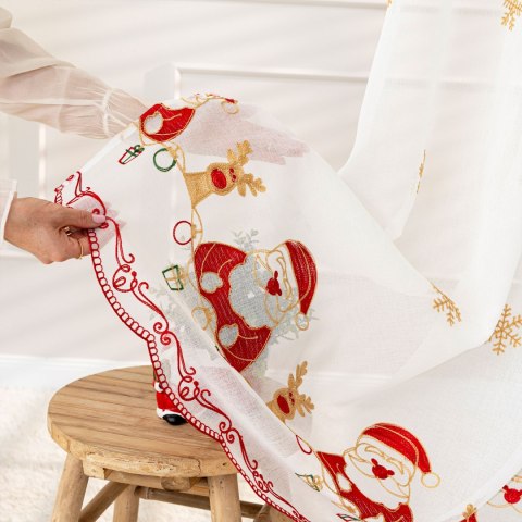 NOELLE Firanka haftowana, wysokość 280cm, kolor 001 biały 626622/000/001/000280/1