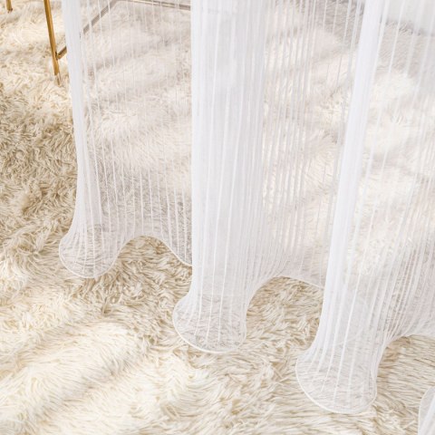 ORENA Firana gotowa na przelotkach, szerokość 140cm x wysokość 250cm, kolor 001 biały 626607/FGP/001/140250/1