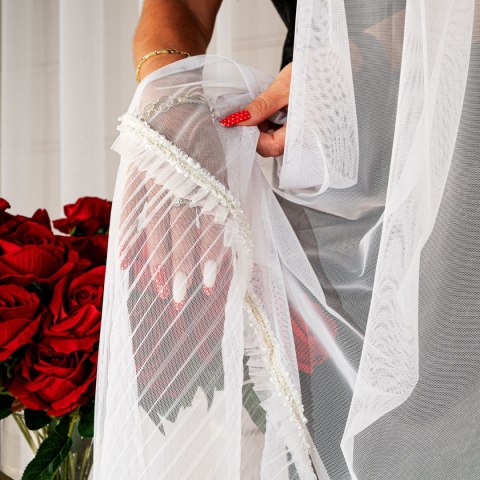 ORENA Firana gotowa na przelotkach, szerokość 140cm x wysokość 250cm, kolor 001 biały 626607/FGP/001/140250/1