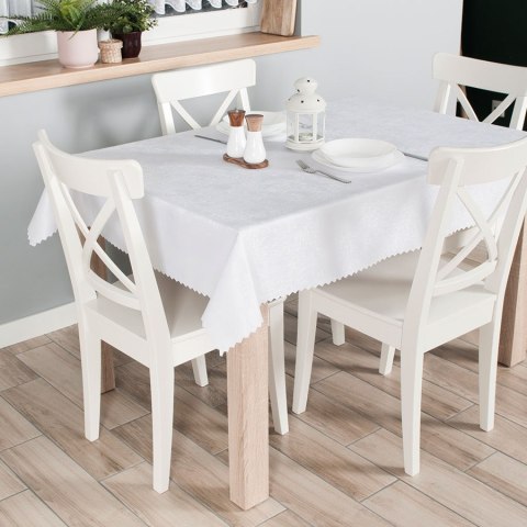 PELA Tkanina obrusowa wodoodporna, szerokość 165cm, kolor 001 biały TORENA/206/001/165000/1