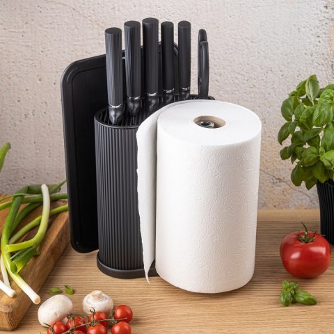 ZESTAW NOŻY W STOJAKU Z DESKĄ I CHWYTEM NA RĘCZNIK KLAUSBERG KB-7978