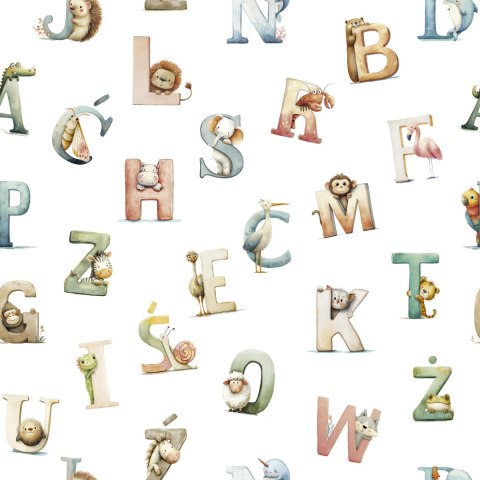 ALFABET Tkanina dekoracyjna typu MILAS, szerokość 150cm, kolor 001 biały D00371/MIL/001/150000/1