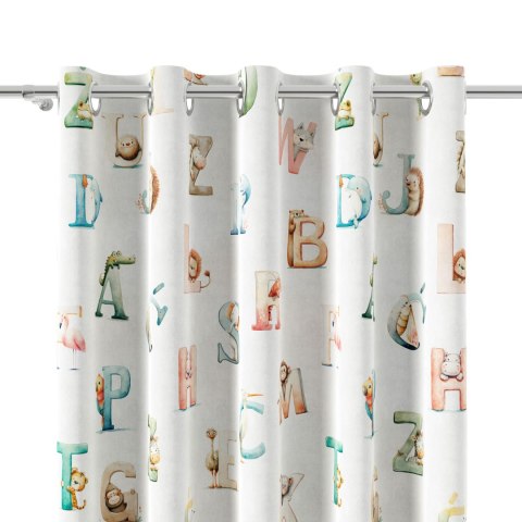 ALFABET Tkanina dekoracyjna typu MILAS, szerokość 150cm, kolor 001 biały D00371/MIL/001/150000/1