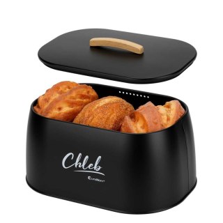 CHLEBAK POJEMNIK STALOWY NA PIECZYWO E-6324 czarny