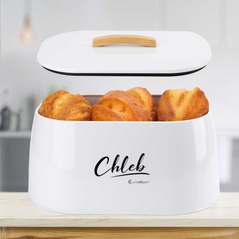 CHLEBAK POJEMNIK STALOWY NA PIECZYWO E-6325 biały